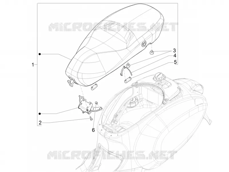 Selle/sieges VESPA VESPA-SCOOTER 50 SPRINT 2017  Sprint 50 4T 3V E4