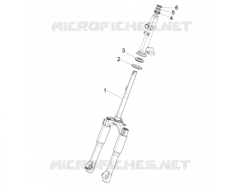 Fourche/tube direction - Ensemble butée dir. PIAGGIO PIAGGIO-SCOOTER 125 LIBERTY 2015  Liberty 125 4T 3V ie