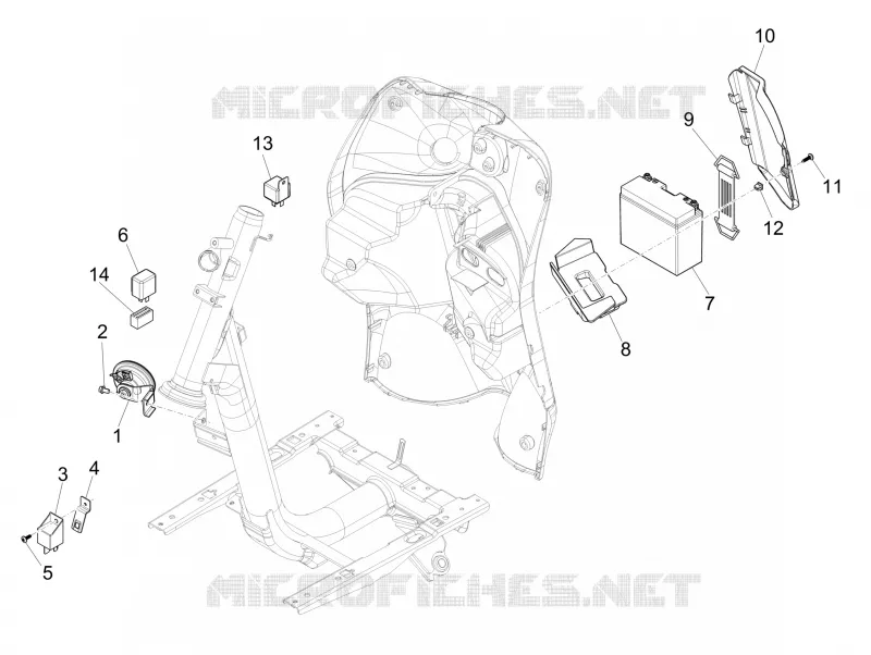Relais - Batterie - Avertisseur sonore PIAGGIO PIAGGIO-SCOOTER 125 LIBERTY 2015  Liberty 125 4T 3V ie