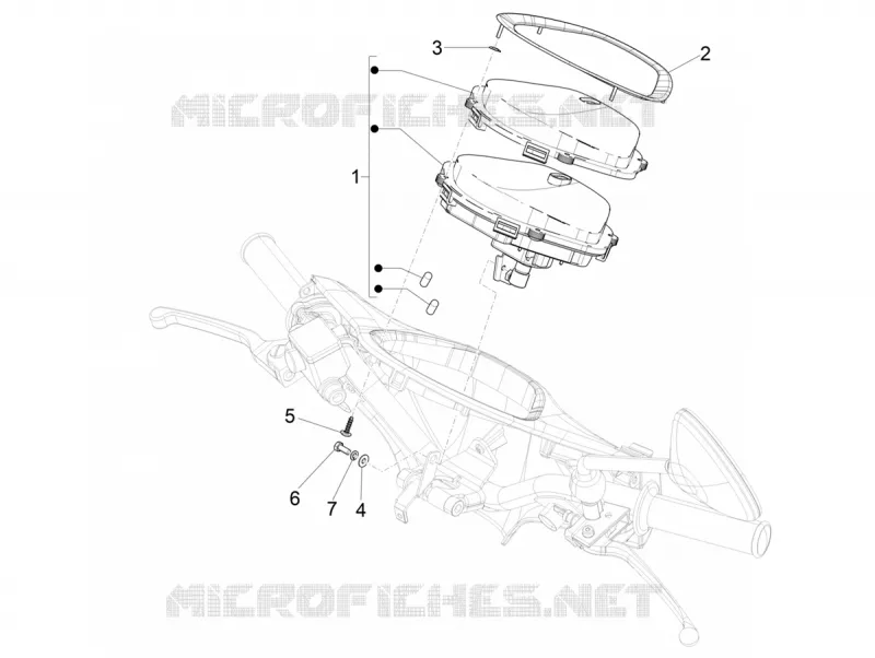 Groupe instruments - Cruscotto PIAGGIO PIAGGIO-SCOOTER 125 LIBERTY 2019  Liberty 125 4T Euro 4 Poste
