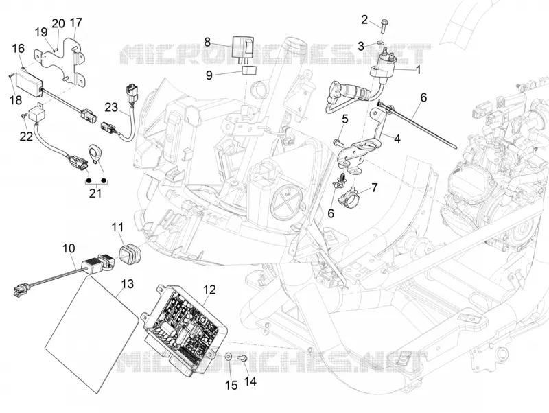 Régulateurs de tension - Centrales electroniques - Bobine H.T. PIAGGIO PIAGGIO-SCOOTER 125 MEDLEY 2020  Medley 125 4T ie ABS Euro 4