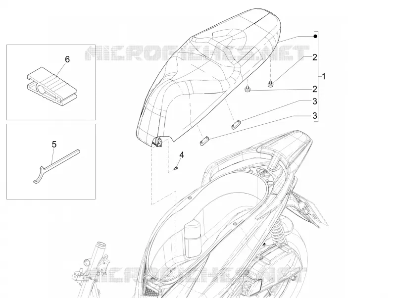 Selle/sieges PIAGGIO PIAGGIO-SCOOTER 125 MEDLEY 2020  Medley 125 4T ie ABS Euro 4