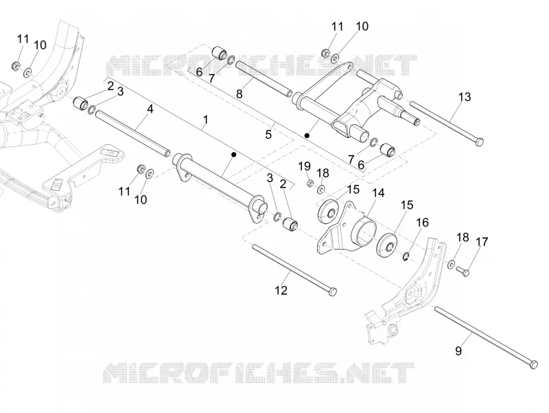 Bras oscillant PIAGGIO PIAGGIO-SCOOTER 150 MEDLEY 2020  Medley 150 4T ie ABS Euro 4
