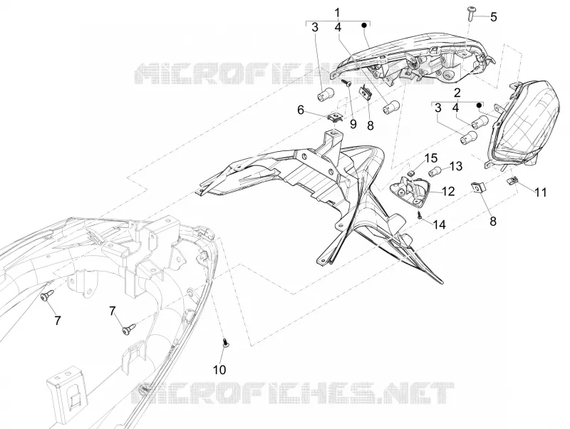 FEUX ARRIERE - CLIGNOTANTS PIAGGIO PIAGGIO-SCOOTER 150 MEDLEY 2020  Medley 150 4T ie ABS Euro 4