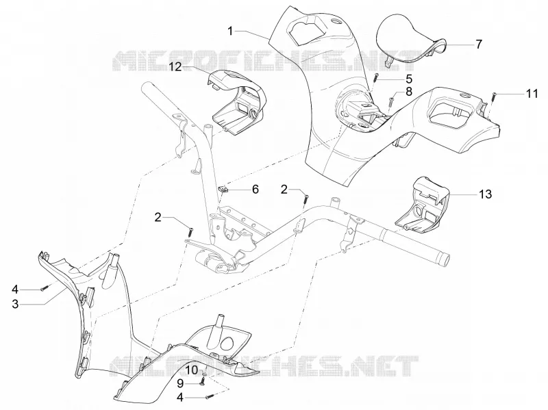 Couvertures guidon PIAGGIO PIAGGIO-SCOOTER 300 MP3 2019  MP3 300 HPE / 300 HPE Sport Euro 4 ABS