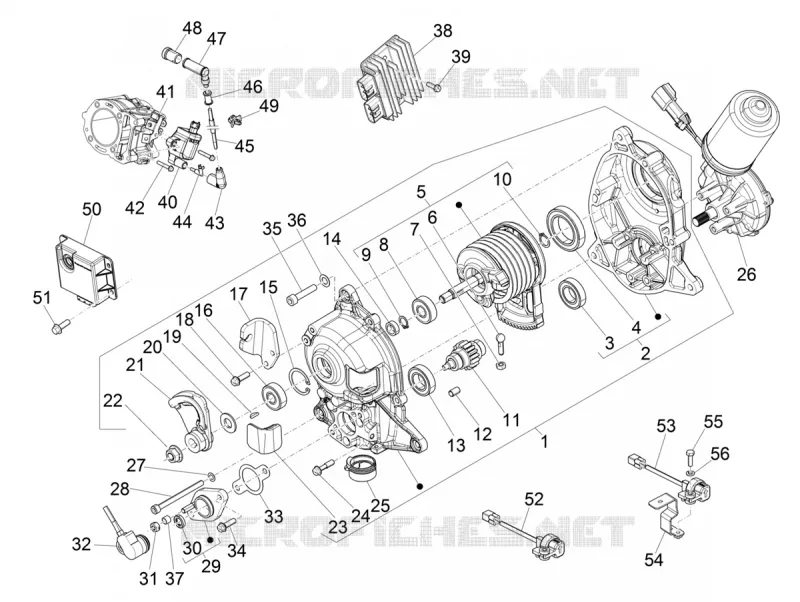 Régulateurs de tension - Centrales electroniques - Bobine H.T. PIAGGIO PIAGGIO-SCOOTER 300 MP3 2019  MP3 300 HPE / 300 HPE Sport Euro 4 ABS