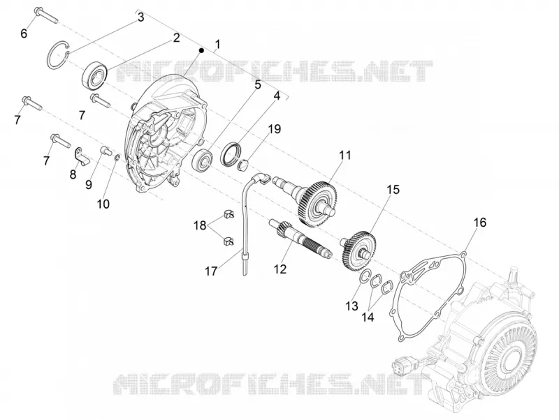 Ensemble réducteur VESPA VESPA-SCOOTER Electric VESPA 2019  Elettrica