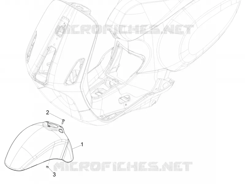 Logement roue - Garde boue VESPA VESPA-SCOOTER Electric VESPA 2019  Elettrica
