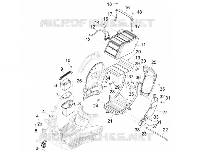 Relais - Batterie - Avertisseur sonore VESPA VESPA-SCOOTER Electric VESPA 2018  Elettrica
