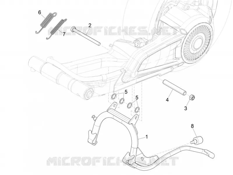 Béquille/s VESPA VESPA-SCOOTER Electric VESPA 2019  Elettrica 25 km/h