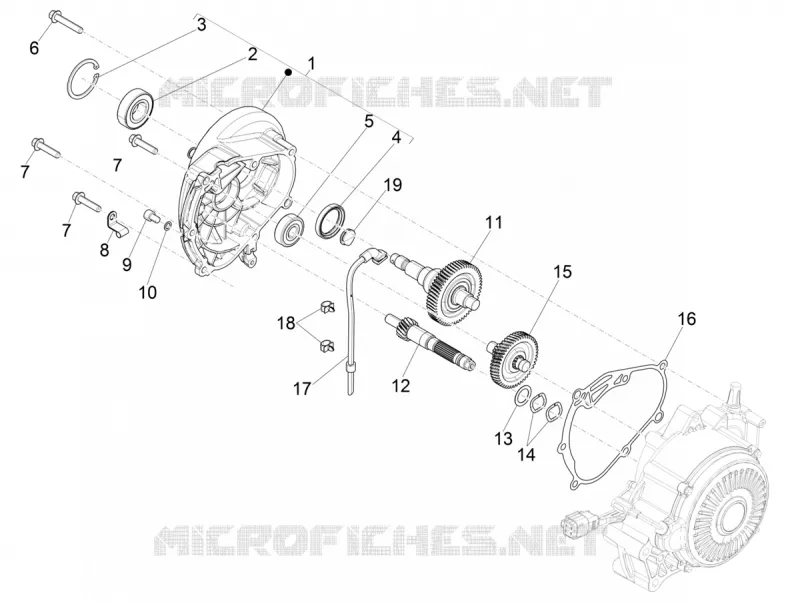 Ensemble réducteur VESPA VESPA-SCOOTER Electric VESPA 2019  Elettrica Motociclo
