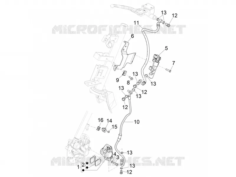 Tuyaus du freins - Etriers de frein VESPA VESPA-SCOOTER Electric VESPA 2019  Elettrica Motociclo 70 km/h