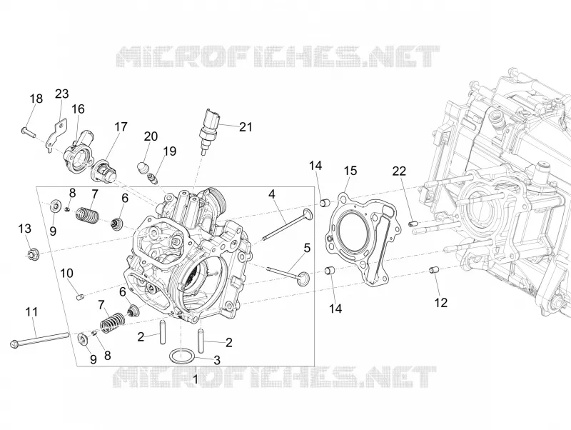 Ensemble culasse - soupapes VESPA VESPA-SCOOTER 125 GTS 2019  GTS 125 4T Euro 4 ABS