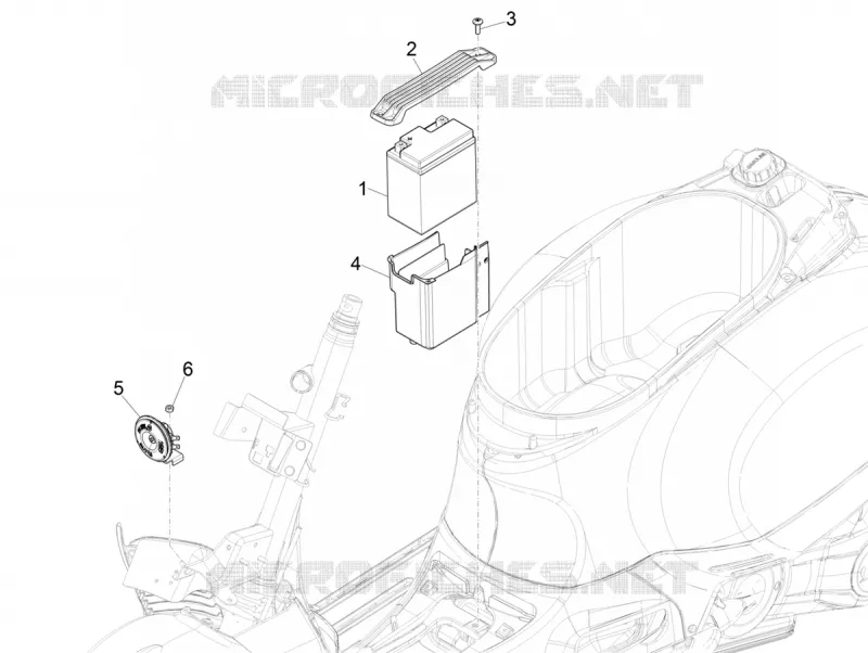 Relais - Batterie - Avertisseur sonore VESPA VESPA-SCOOTER 125 GTS 2019  GTS 125 4T Euro 4 ABS