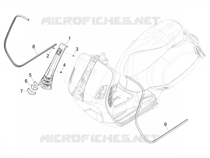 Tablier avant VESPA VESPA-SCOOTER 125 GTS 2019  GTS 125 4T Euro 4 ABS
