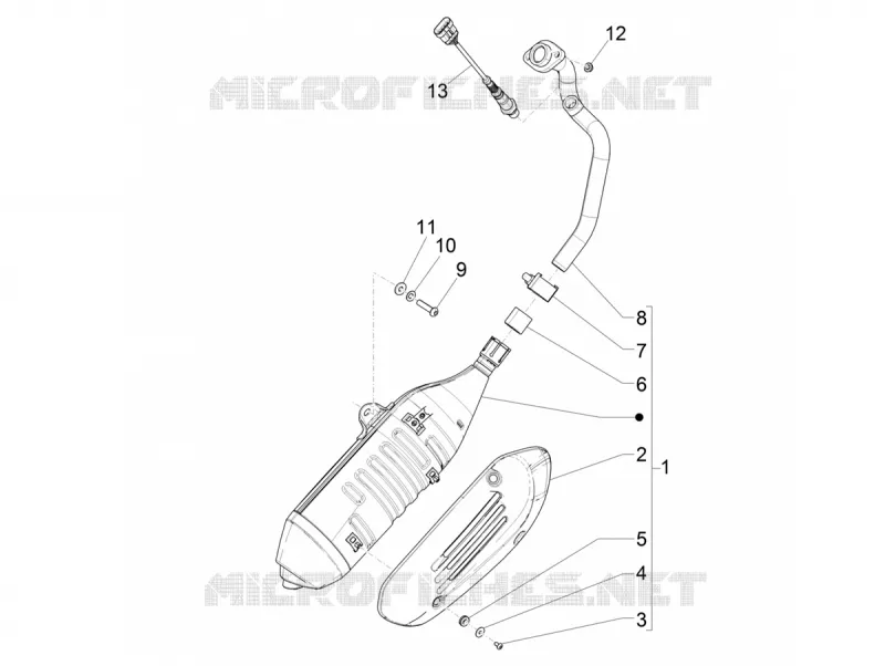 ECHAPPEMENT VESPA VESPA-SCOOTER 125 GTS 2019  GTS 125 4T Euro 4 ABS Super