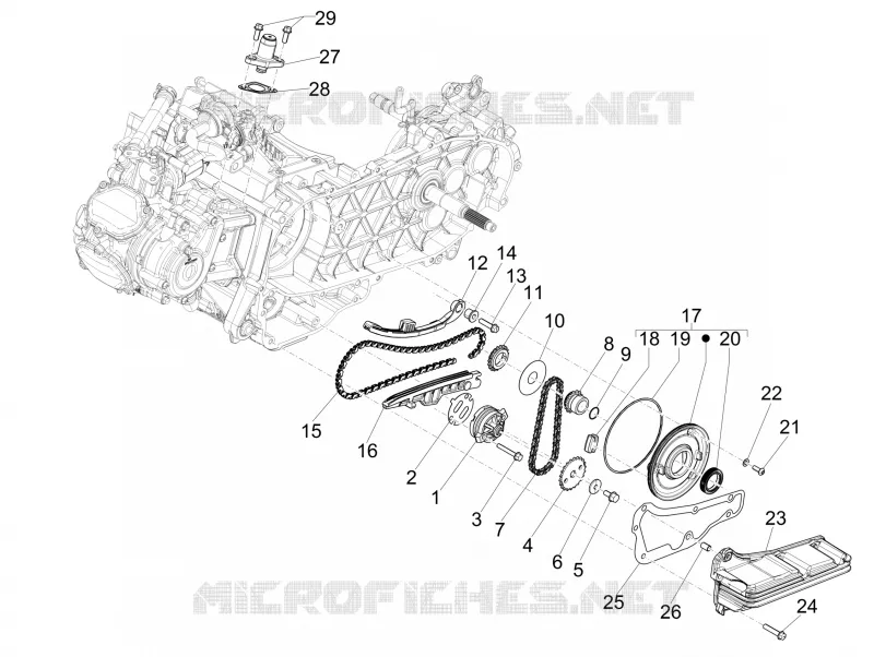 Pompe à huile VESPA VESPA-SCOOTER 125 GTS 2019  GTS 125 4T Euro 4 ABS Super