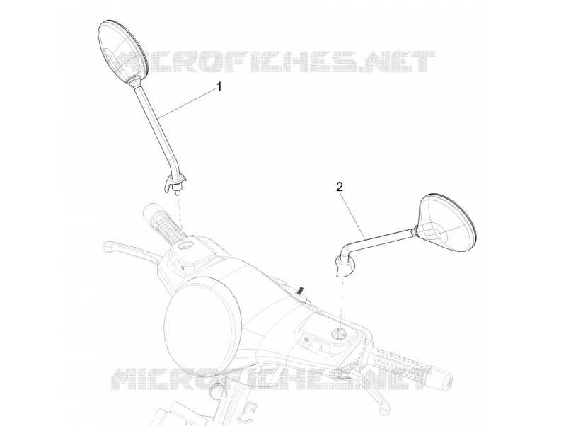RETROVISEURS VESPA VESPA-SCOOTER 125 GTS 2019  GTS 125 4T Euro 4 ABS Super