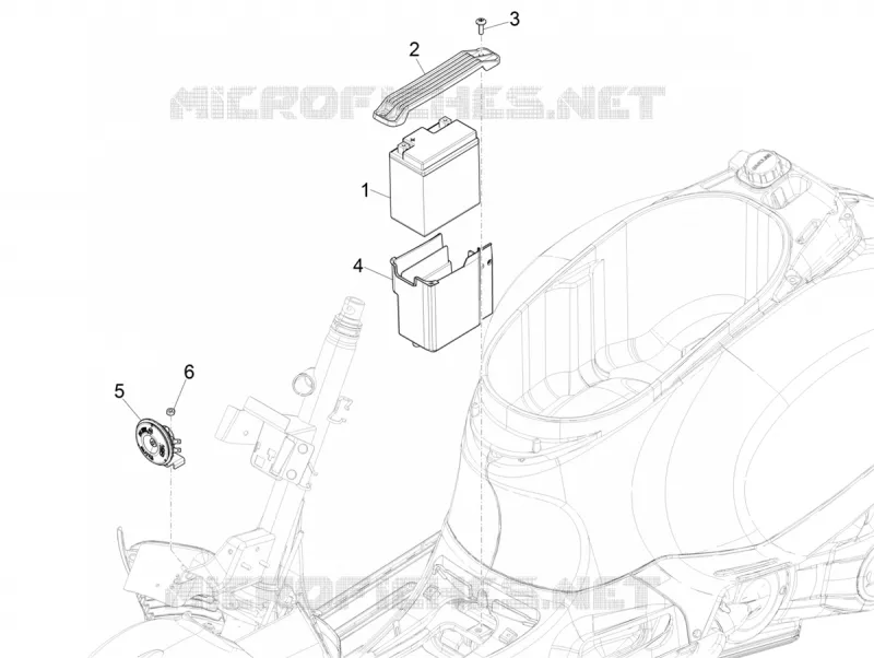Relais - Batterie - Avertisseur sonore VESPA VESPA-SCOOTER 125 GTS 2018  GTS 125 4T Euro 4 ABS Super