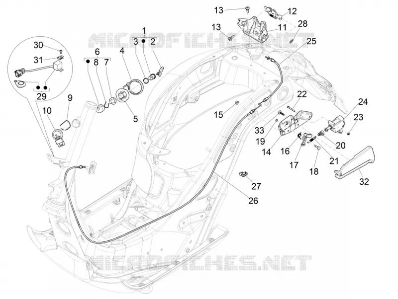 SERRURES VESPA VESPA-SCOOTER 125 GTS 2019  GTS 125 4T Euro 4 ABS Super