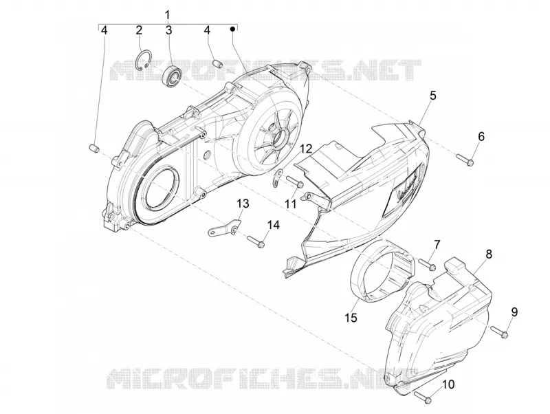 Couvercle carter - Refoidissement carter VESPA VESPA-SCOOTER 300 GTS 2020  GTS 300 HPE 4T/4V ie ABS Euro 4