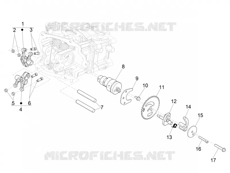 Groupe support balanciers VESPA VESPA-SCOOTER 300 GTS 2021  GTS 300 HPE 4T/4V ie ABS Euro 4