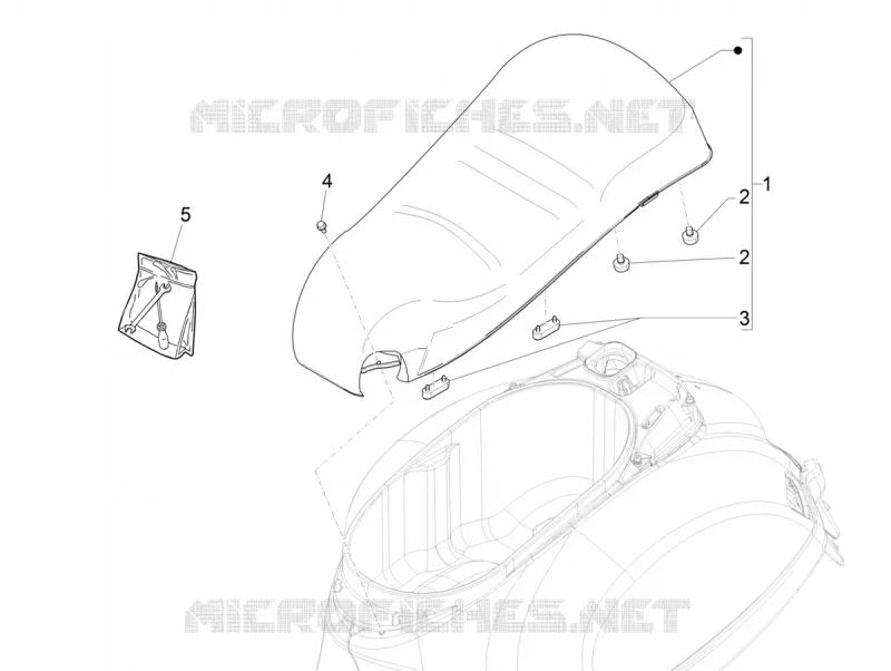 Selle/sieges VESPA VESPA-SCOOTER 300 GTS 2019  GTS 300 HPE 4T/4V ie ABS Euro 4
