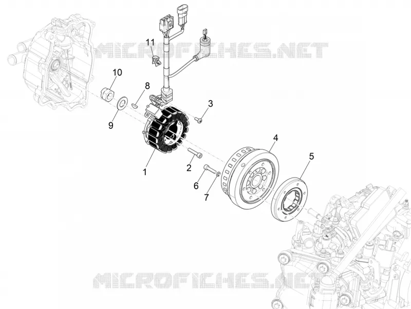 Volant magnétique VESPA VESPA-SCOOTER 300 GTS 2021  GTS 300 HPE 4T/4V ie ABS Euro 4