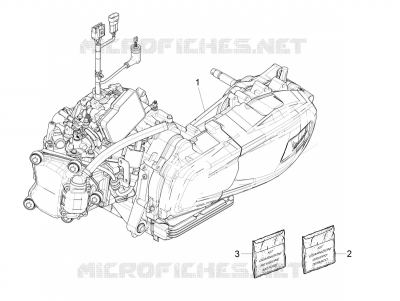 MOTEUR COMPLET VESPA VESPA-SCOOTER 300 GTS 2020  GTS 300 Supertech HPE 4T/4V ie Euro 4 ABS