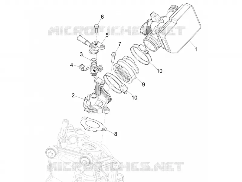 Boitier papillon - Injecteur - Pipe d'admission VESPA VESPA-SCOOTER 300 GTS 2018  GTS 300 Supertech HPE 4T/4V ie ABS Euro 4