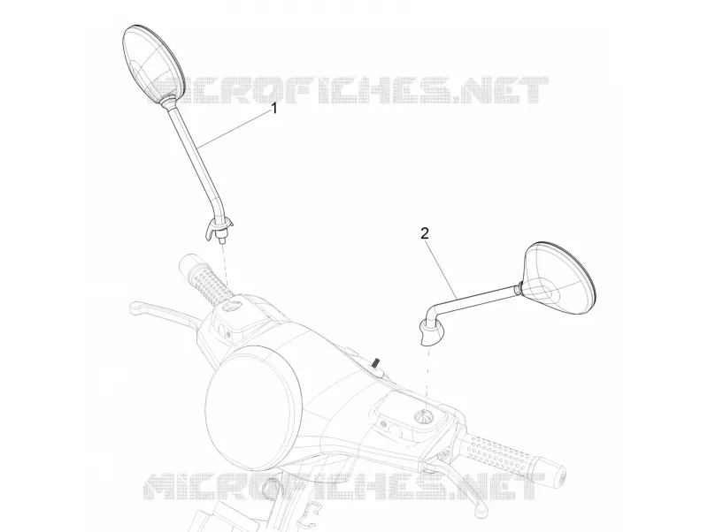 RETROVISEURS VESPA VESPA-SCOOTER 300 GTS 2019  GTS 300 Supertech HPE 4T/4V ie ABS Euro 4