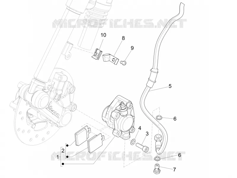 Tuyaus du freins - Etriers de frein VESPA VESPA-SCOOTER 50 PRIMAVERA 2019  Primavera 50 4T 3V Euro 4