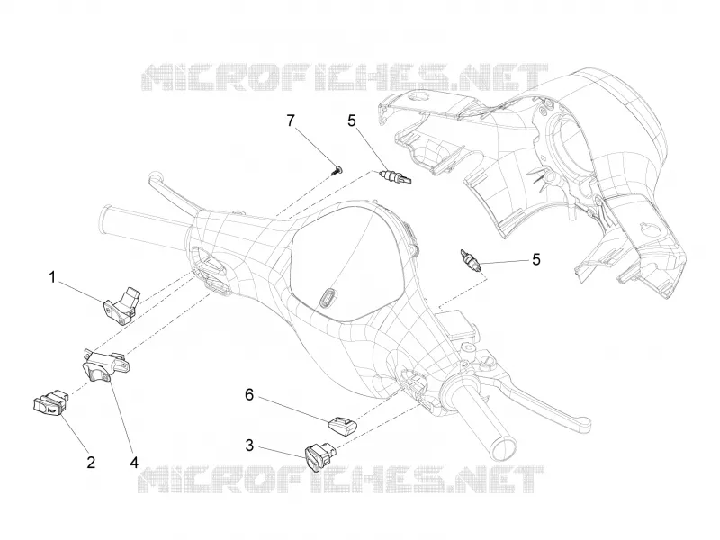 COMMODOS - INTERRUPTEURS VESPA VESPA-SCOOTER 125 SXL 2017  SXL 125 4T 3V