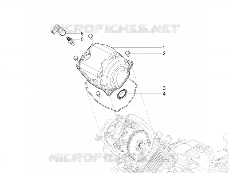 Couvercle culasse VESPA VESPA-SCOOTER 125 SXL 2019  SXL 125 4T 3V