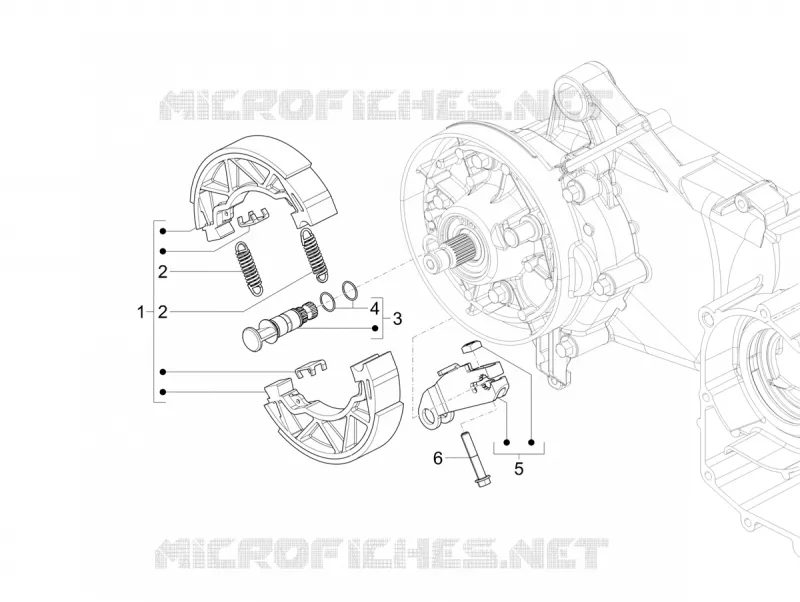 FREIN ARRIERE - MACHOIRES VESPA VESPA-SCOOTER 125 SXL 2017  SXL 125 4T 3V