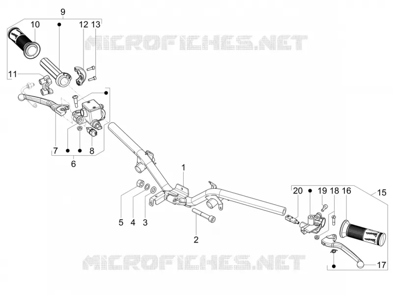 Guidon - Maître cylindre VESPA VESPA-SCOOTER 125 SXL 2018  SXL 125 4T 3V