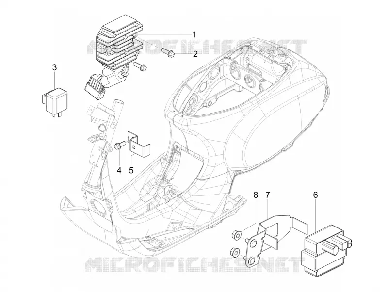 Régulateurs de tension - Centrales electroniques - Bobine H.T. VESPA VESPA-SCOOTER 125 SXL 2018  SXL 125 4T 3V