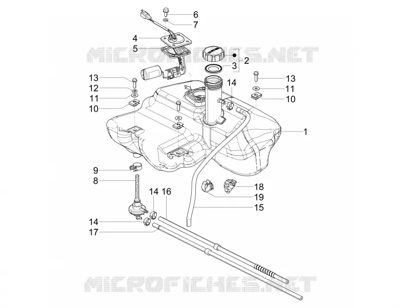Reservoir carburant VESPA VESPA-SCOOTER 125 SXL 2018  SXL 125 4T 3V