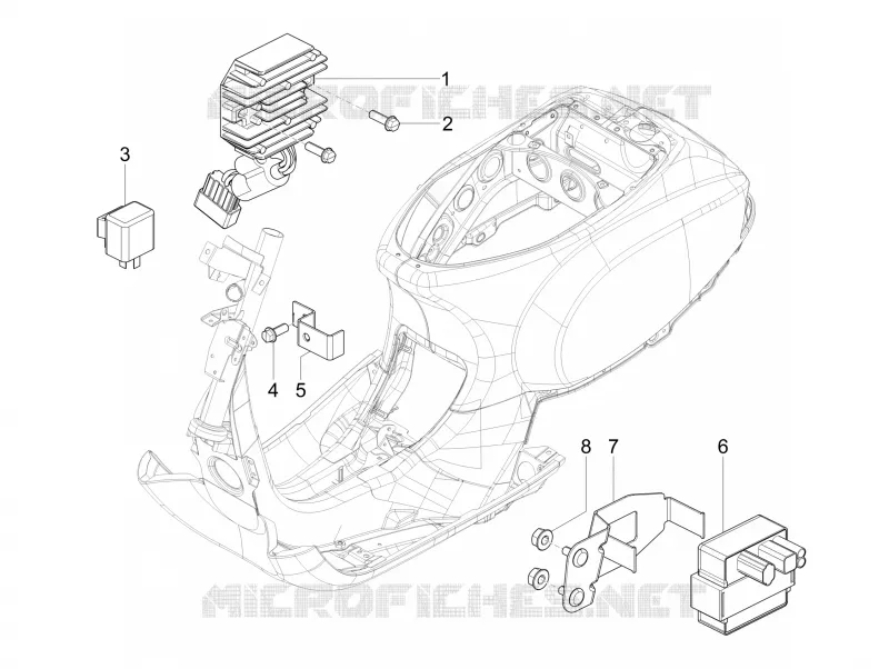 Régulateurs de tension - Centrales electroniques - Bobine H.T. VESPA VESPA-SCOOTER 150 SXL 2019  SXL 150 4T 3V CARB