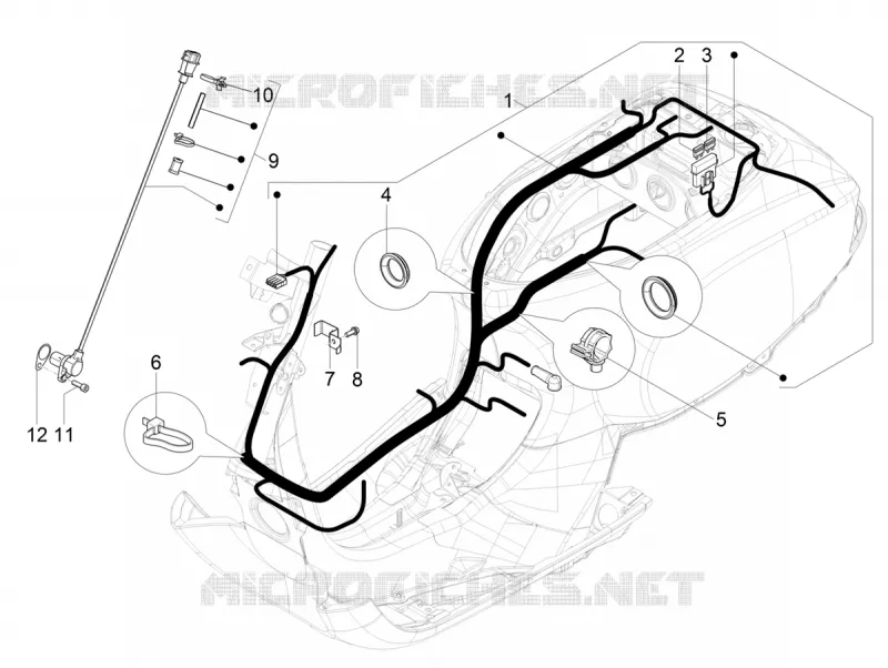 FAISCEAU ELECTRIQUE PRONCIPAL VESPA VESPA-SCOOTER 125 VXL 2018  VXL 125 4T 3V