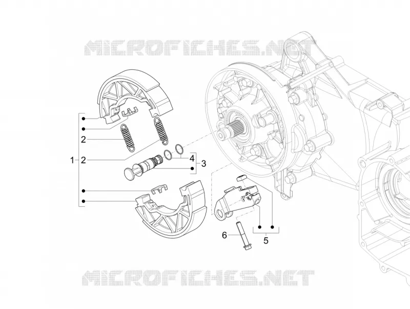 FREIN ARRIERE - MACHOIRES VESPA VESPA-SCOOTER 125 VXL 2019  VXL 125 4T 3V