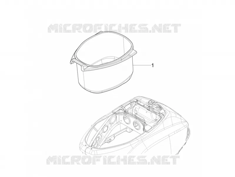 Logement casque - Dessous de selle VESPA VESPA-SCOOTER 125 VXL 2019  VXL 125 4T 3V