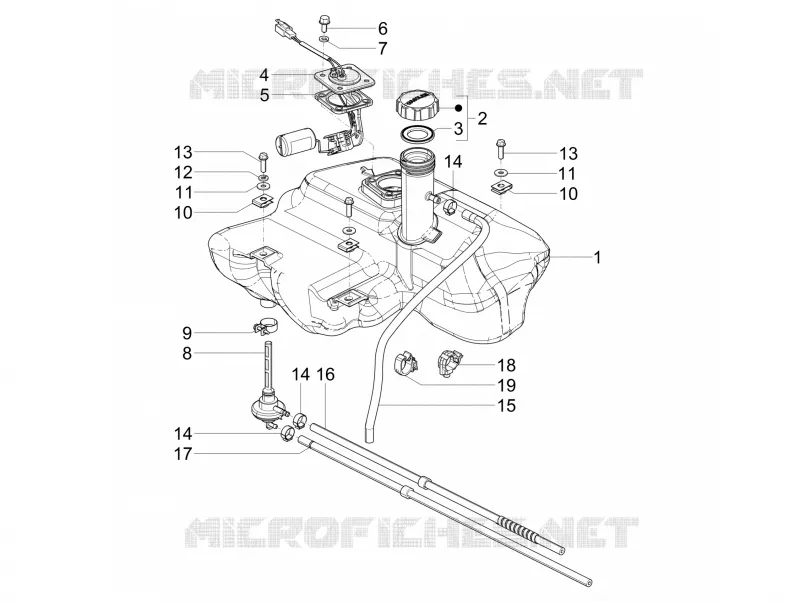 Reservoir carburant VESPA VESPA-SCOOTER 125 VXL 2019  VXL 125 4T 3V