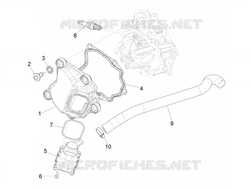 Couvercle culasse PIAGGIO PIAGGIO-SCOOTER 300 BEVERLY 2023  Beverly 300 4T/4V HPE Euro 5 ABS