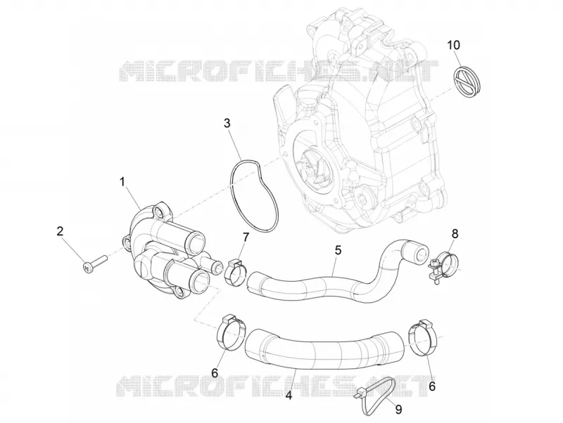 POMPE A EAU PIAGGIO PIAGGIO-SCOOTER 300 BEVERLY 2021  Beverly 300 4T/4V HPE Euro 5 ABS