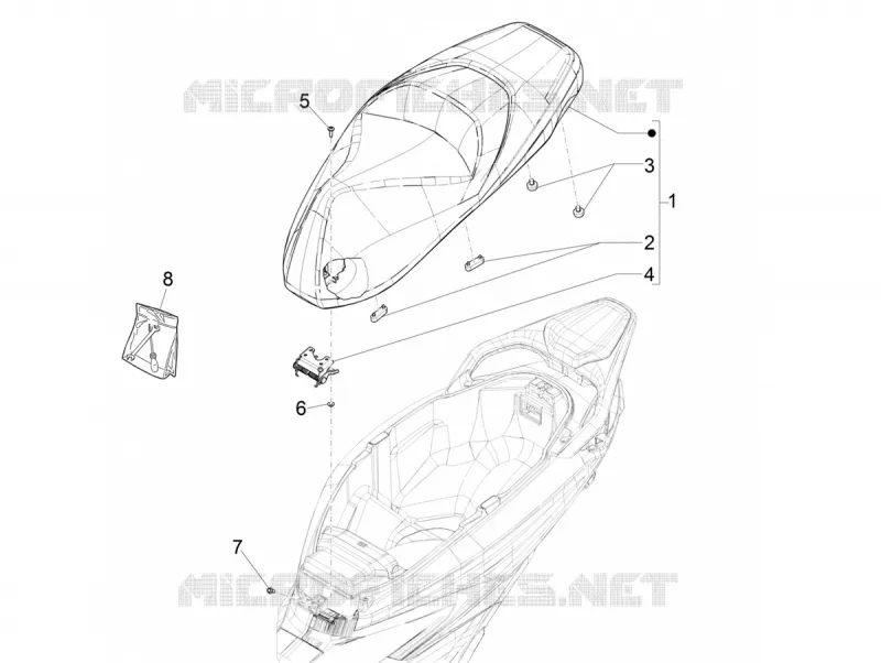 Selle/sieges PIAGGIO PIAGGIO-SCOOTER 300 BEVERLY 2021  Beverly 300 4T/4V HPE Euro 5 ABS