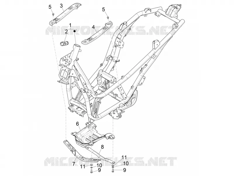 Châssis/coque PIAGGIO PIAGGIO-SCOOTER 400 BEVERLY 2022  Beverly 400 4T/4V Euro 5 ABS