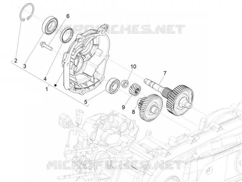 Ensemble réducteur PIAGGIO PIAGGIO-SCOOTER 400 BEVERLY 2024  Beverly 400 4T/4V Euro 5 ABS