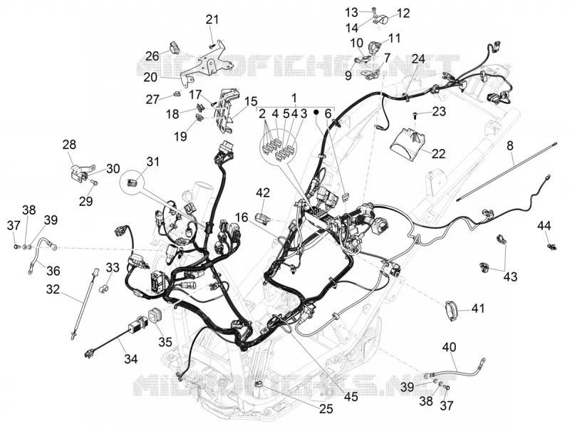 FAISCEAU ELECTRIQUE PRONCIPAL PIAGGIO PIAGGIO-SCOOTER 400 BEVERLY 2023  Beverly 400 4T/4V Euro 5 ABS