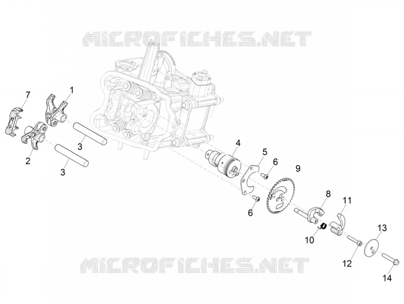 Groupe support balanciers PIAGGIO PIAGGIO-SCOOTER 400 BEVERLY 2022  Beverly 400 4T/4V Euro 5 ABS